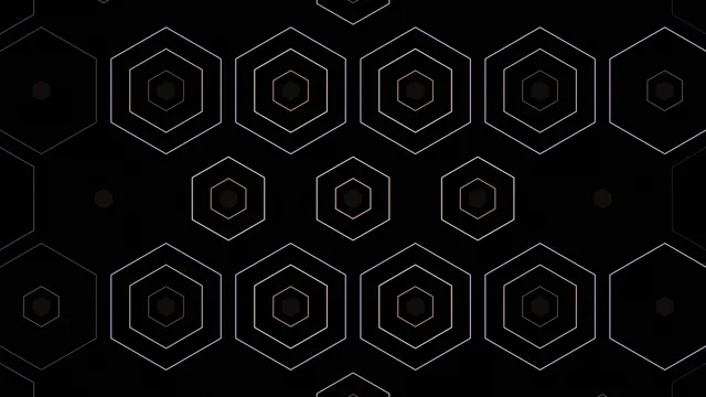 Golden Hexagon Pattern Motion Graphics 4K