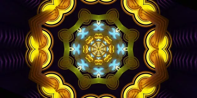 กล้องส่องทางไกลทอง อุโมงค์นีออน screensaver windows 11 VJLoops 2:1 univisium 60fps