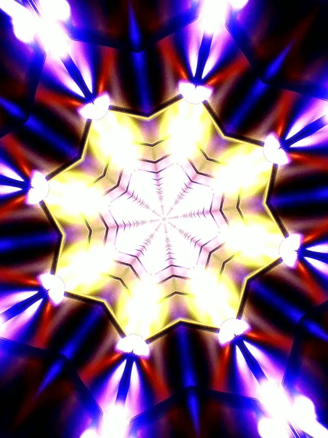 Golden Mandala Light | 3:4 60fps Vertical VJ Screensaver