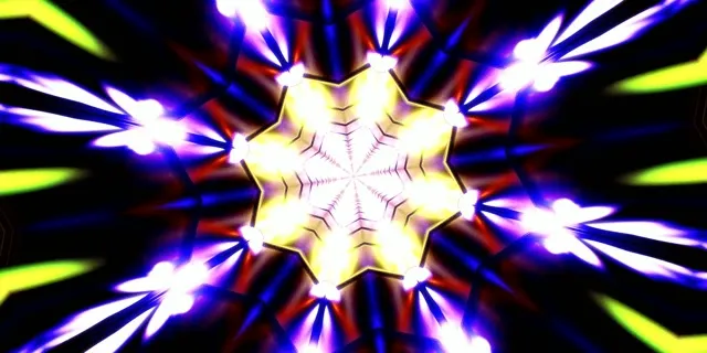 Golden Mandala Light Show | Dual 60fps Abstract VJ Screensaver