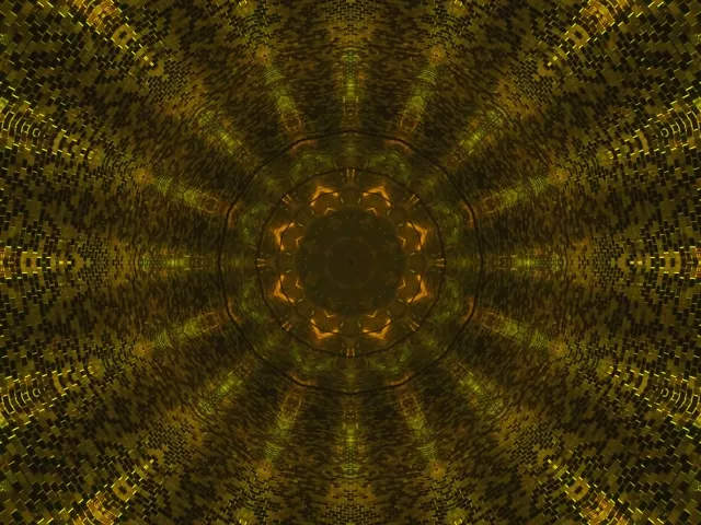 Gylden Mosaikk Neon Tunnel 4:3 Classic 60fps Skjermsparer VJLoops