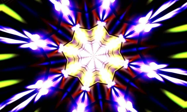 Golden Neon Mandala | 5:3 60fps Light Show Screensaver