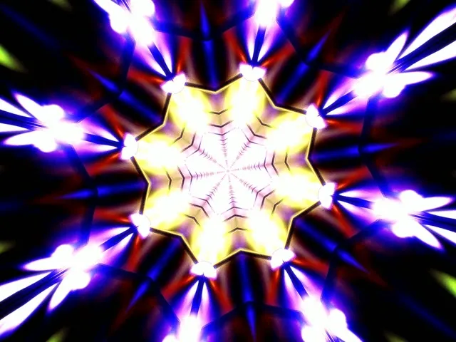 Golden Neon Mandala Show | 4:3 60fps VJ Screensaver