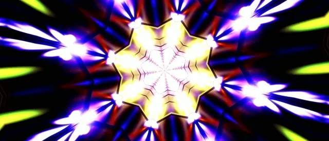 Golden Neon Mandala | Ultrawide 60fps Abstract VJ Screensaver