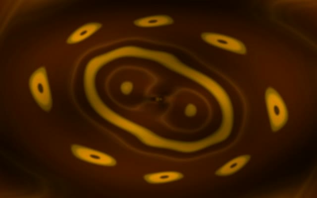 황금 네온 터널 16:10 맥북 60fps 스크린세이버 VJLoops