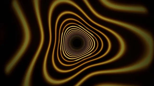 Golden Neon Tunnel Abstract Motion Graphics