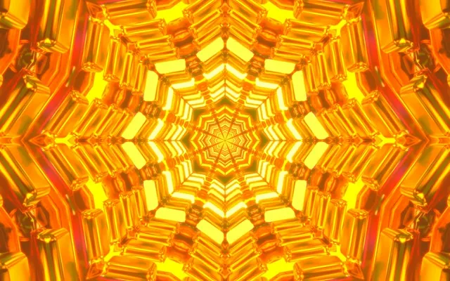 Neon Tunnel Radial Kaleidoscope Vortex 16:10 Macbook 60fps Screensaver