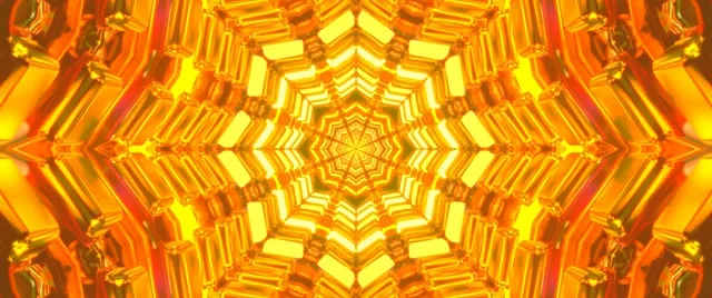 Pulsating Orange Neon Tunnel VJ Loop 60fps 2.39:1 Cinemascope Screensaver