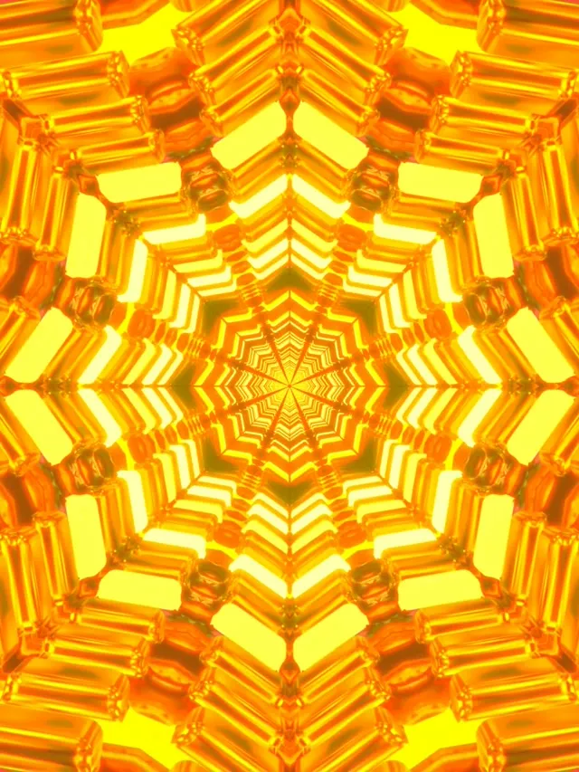 Neon Tunnel Kaleidoscope Vortex 3:4 iPad Portrait 60fps Screensaver Loop