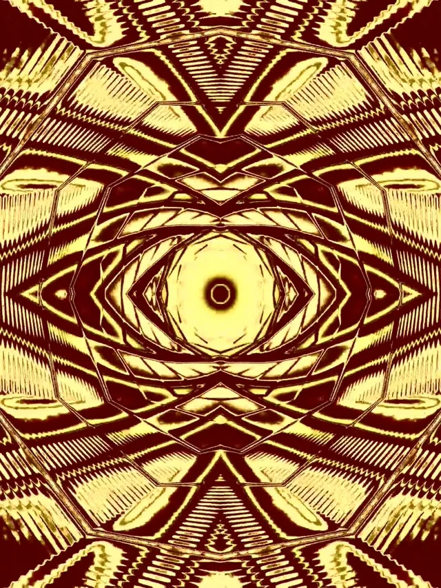 Arany Neon Alagút Szem Képernyővédő VJ Loop 3:4 iPad Portrait 60fps