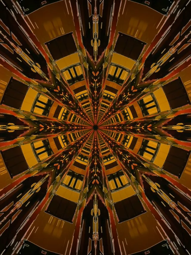 نفق نيون انفجار نجم كاليدوسكوب VJ Loop 3:4 iPad Portrait 60fps Screensaver