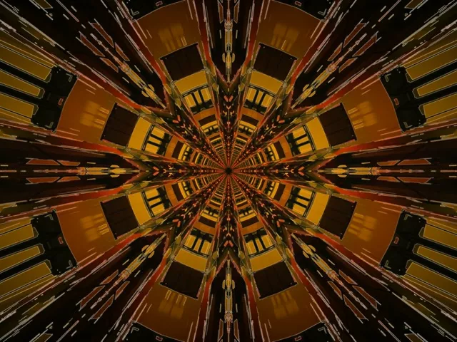 Tolán Soilsithe Caladóisc Órga Réalta Pléascadh VJ Loop 4:3 Clasaiceach 60fps Scáileán Spréacharnach