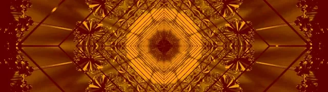 Goldener Neon Tunnel Mandala Bildschirmschoner 32:9 Super Ultrawide 60fps VJ Loop