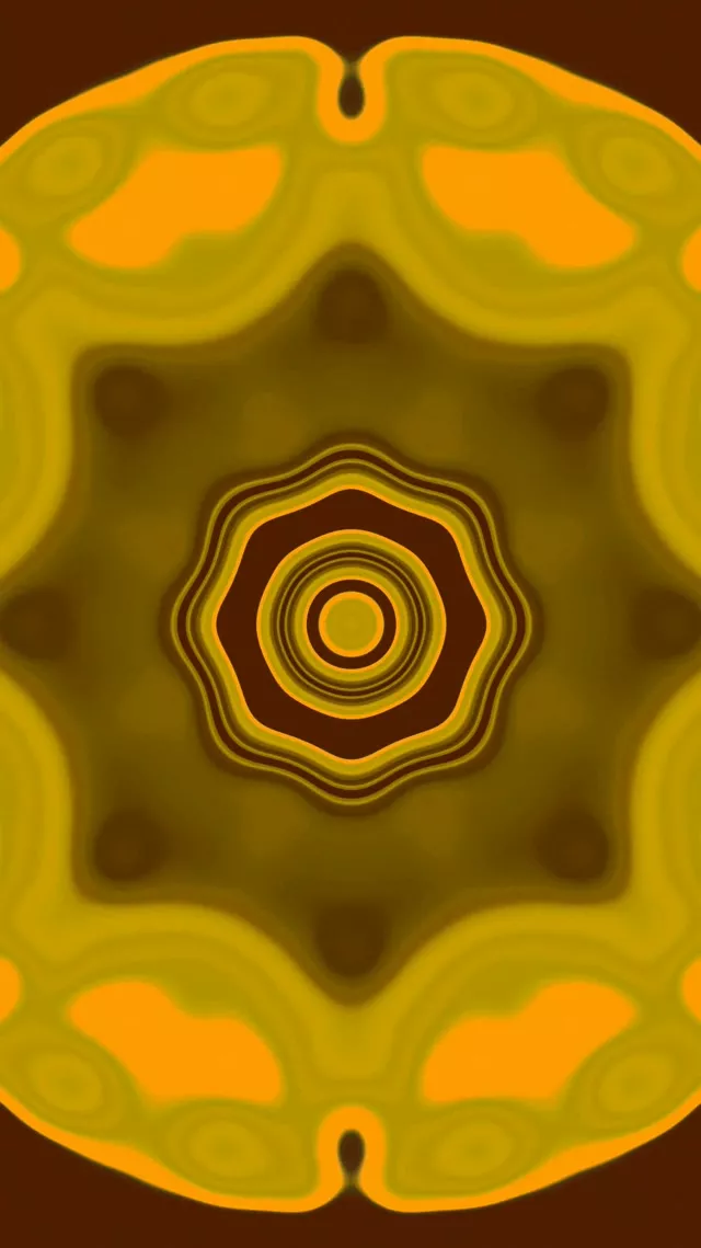 Golden Neon Tunnel Mandala Screensaver 60fps 9:16 Reels VJ Loop
