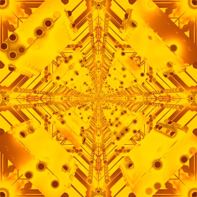 ოქროსფერი ნეონი ტუნელი ScreenSaver 1:1 Square 60fps VJ Loop PC Laptop