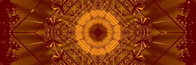 金色霓虹隧道屏保 3:1 Triple Wide 60fps VJ Loop PC Laptop