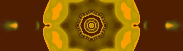 Goldener Neon Tunnel Bildschirmschoner 32:9 Super Ultrawide 60fps VJ Loop