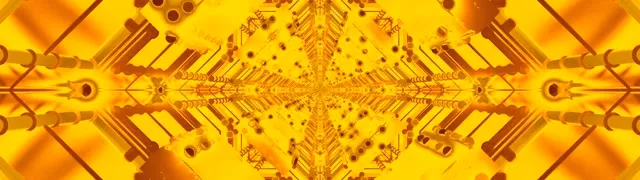 Gyllene Neontunnel Skärmsläckare 32:9 Super Ultrawide 60fps VJLoops PC Laptop