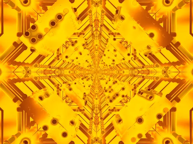 Gyllene Neontunnel Skärmsläckare 4:3 Klassisk 60fps VJLoops PC Laptop