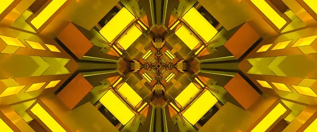 Tunnel Neon Dorato Screensaver 60fps 2.39:1 Cinemascope VJ Loop PC Laptop