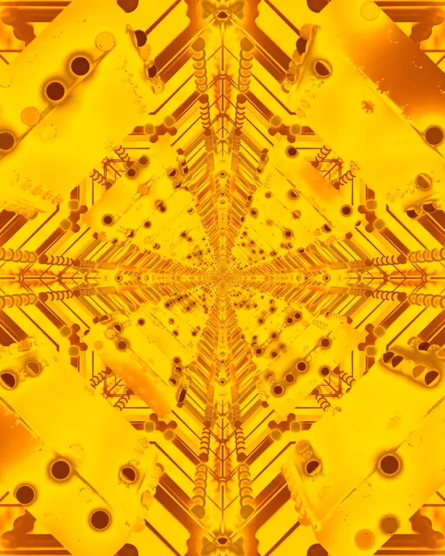 Arany Neon Tunnel Képernyővédő 60fps 4:5 Instagram VJLoops PC Laptop