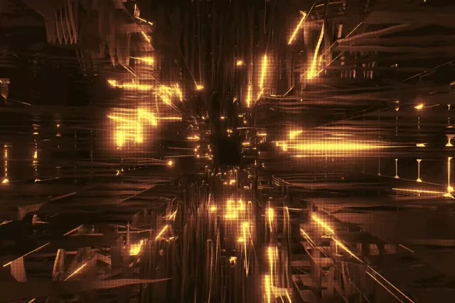 گردابی شبکه طلایی تونل نئونی 3:2 سرفیس 60fps اسکریین سیور حلقه