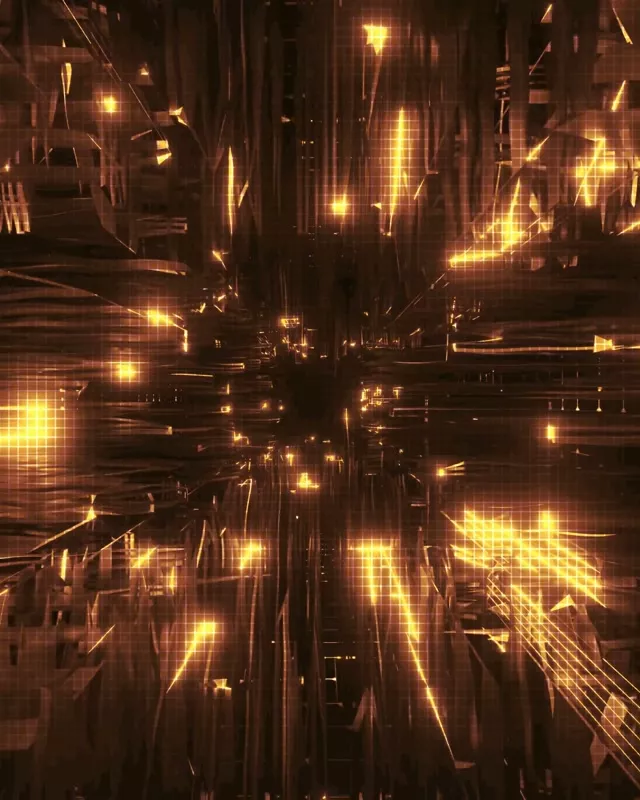 VJLoops Neon Tunnel Gouden Lichtstralen 4:5 Instagram 60fps Screensaver