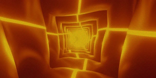 Golden Neon Tunnel VJ Loop 2:1 60fps | Hypnotic Screensaver