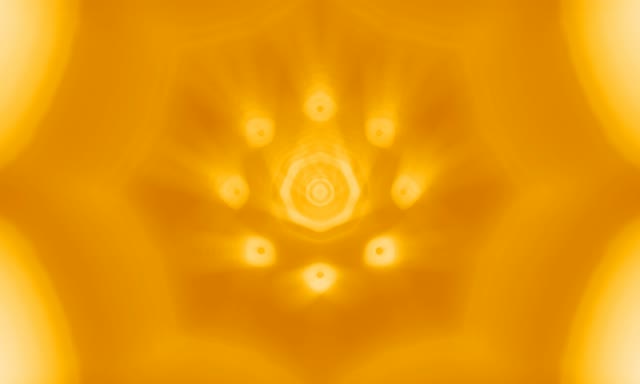 Golden Neon Tunnel with Glowing Circles | VJ Loop 5:3 Wide 60fps Screensaver