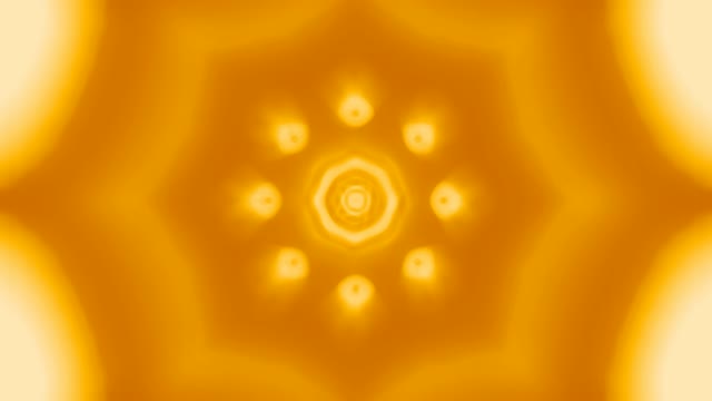 Golden Neon Tunnel with Glowing Orbs at 60fps - Radiant Light Circle Motion