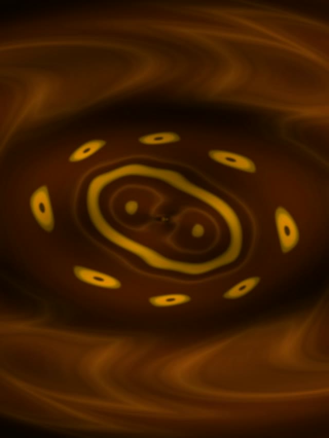 Golden Neon Tunnel with Rotating Rings 3:4 iPad Portrait 60fps VJLoops Screensaver