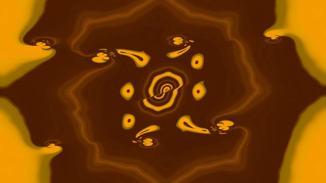 Golden Neon Tunnel with Spiral Vortex and Floating Orbs 60fps