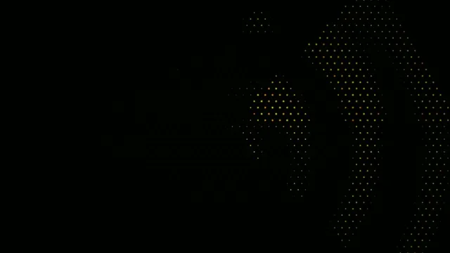 Golden Particle Wave Animation on Black Background