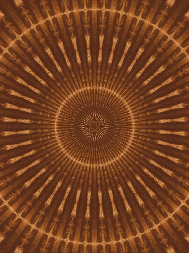 Golden Radial Neon Tunnel 3:4 iPad Portrait 60fps VJ Loop Screensaver