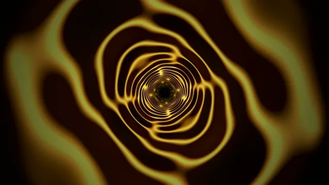 Golden spiral tunnel 4K UHD motion background for video production