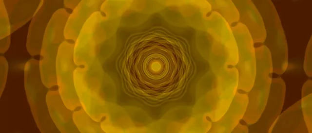 金色螺旋漩渦霓虹隧道 21:9 超寬 60fps VJLoops 螢幕保護程式