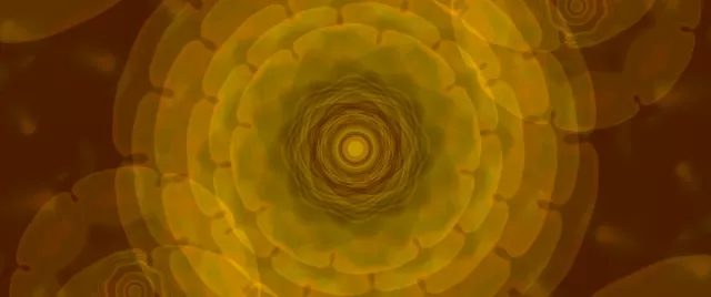 Zlatý spirálový vortex Neon Tunnel VJ Loop 2.39:1 Cinemascope 60fps Screensaver