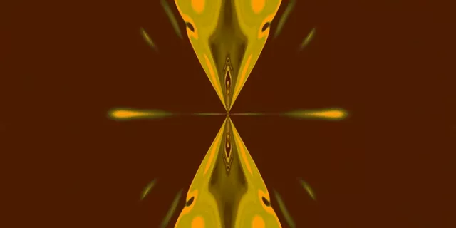 Golden Symmetrical Neon Tunnel VJLoops 2:1 Univisium 60fps Screensaver