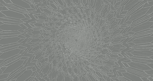 Gray Geometric Mandala VJ Loop | 4K 60fps Screensaver | Hypnotic Particle Tunnel