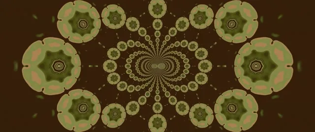 Neonowy Tunel Mandala Kalejdoskop 2.39:1 Cinemascope 60fps Wygaszacz VJ Loop