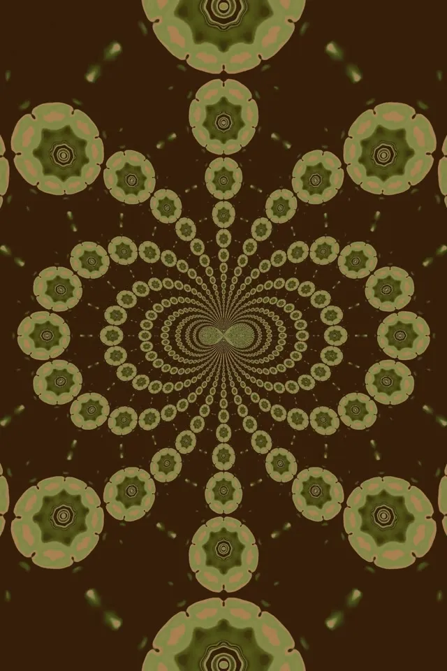 নিয়ন টানেল মাটির ক্যালিডোস্কোপ মন্ডালা VJLoops 2:3 ফটো পোর্ট্রেট 60fps স্ক্রিনসেভার