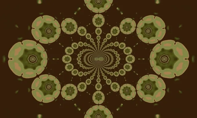 Νέον Τούνελ Γήινο Μάνταλα Καλειδοσκόπιο VJ Loop 5:3 Wide 60fps Προφύλαξη Οθόνης