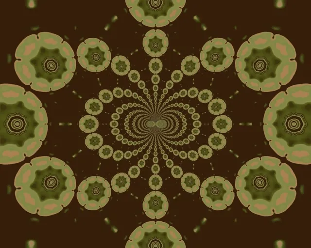 ネオン トンネル フラクタル マンダラ VJ Loop 5:4 インダストリアル 60fps スクリーンセーバー