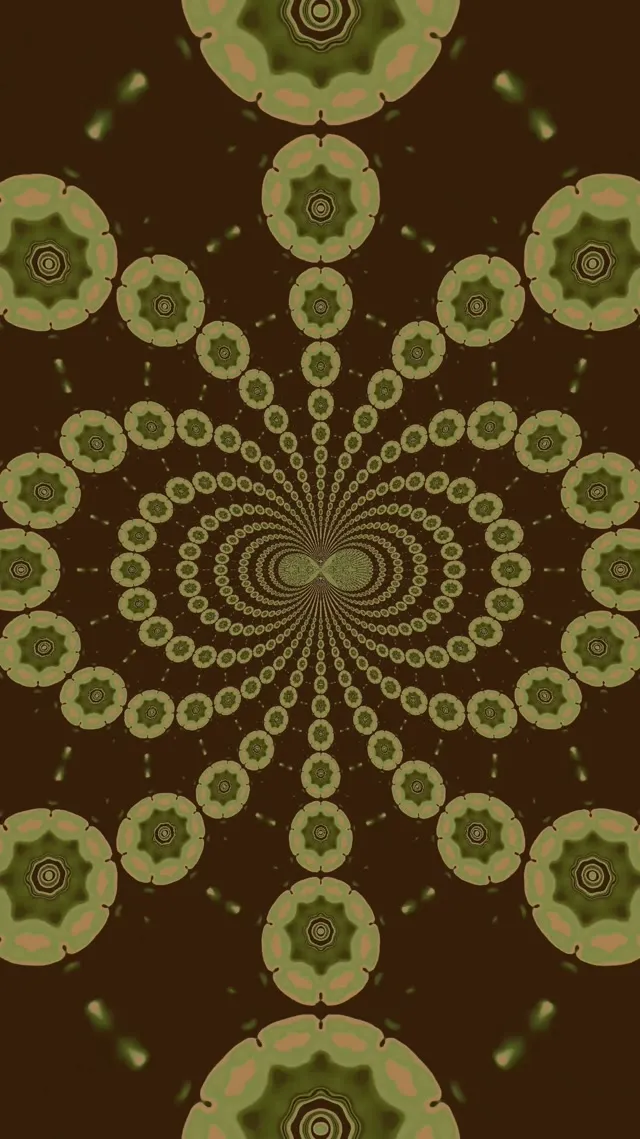 Tunnel Néon Mandala Kaléidoscope 9:16 Reels 60fps Écran de Veille VJ Loop