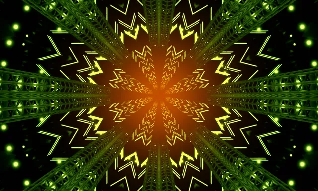 नियॉन टनल कैलिडोस्कोप बर्स्ट VJ Loop 5:3 वाइड 60fps स्क्रीनसेवर