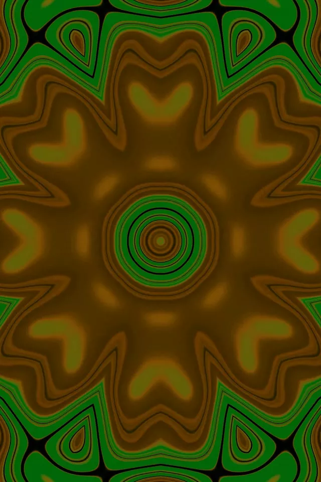 霓虹隧道綠色曼陀羅齒輪 2:3 相片直式 60fps 螢幕保護程式 Vj Loop