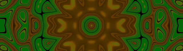 Neon Alagút Zöld Arany Kaleidoszkóp 32:9 Super Ultrawide 60fps Képernyővédő VJLoops