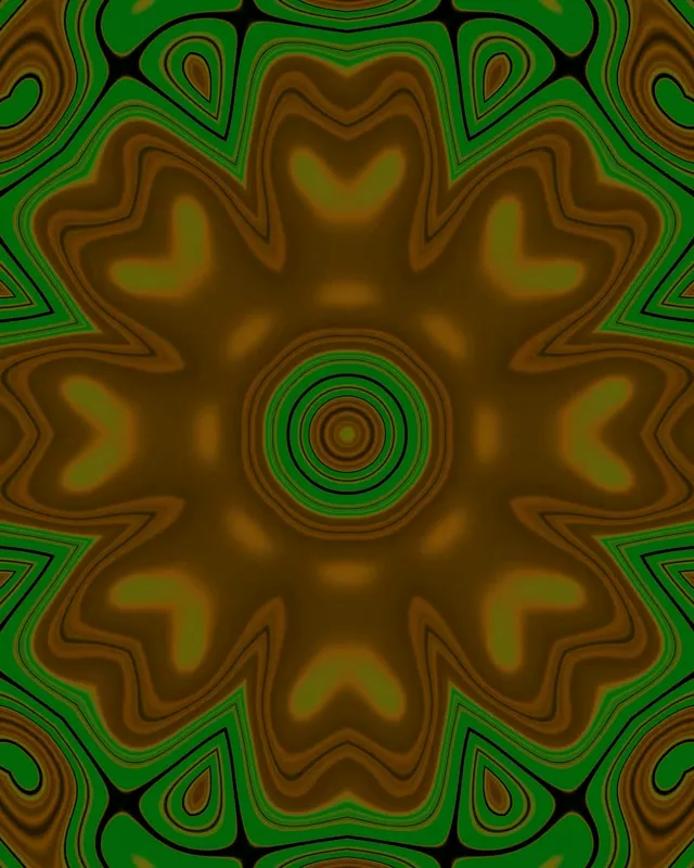 霓虹隧道綠金曼陀羅之眼 Vj Loop 4:5 Instagram 60fps 螢幕保護程式