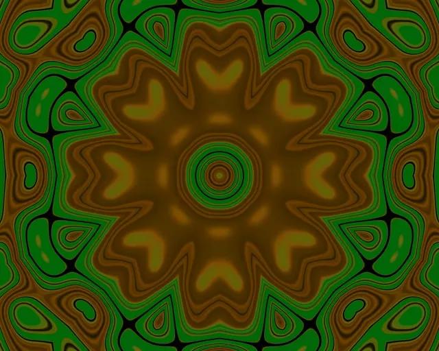 霓虹隧道綠色齒輪曼陀羅 Vj Loop 5:4 工業 60fps 螢幕保護程式