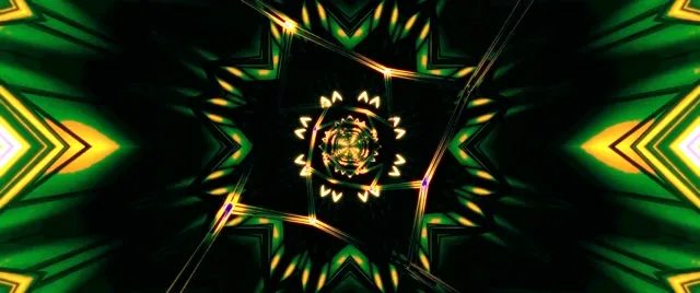 Neon Tunnel Kaleidoscope Star Burst Vj Loop 2.39:1 Cinemascope 60fps Screensaver